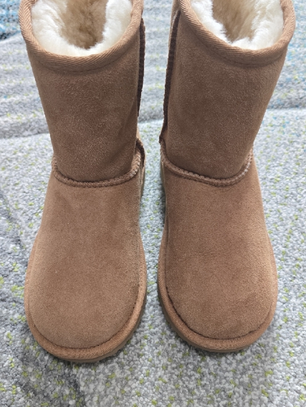 UGG Short Shearling Boots in Chestnut Suede - Picture 5 of 8